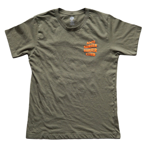 Avocado/Neon Nacho - Anti Surfer Surfer Club - Tee