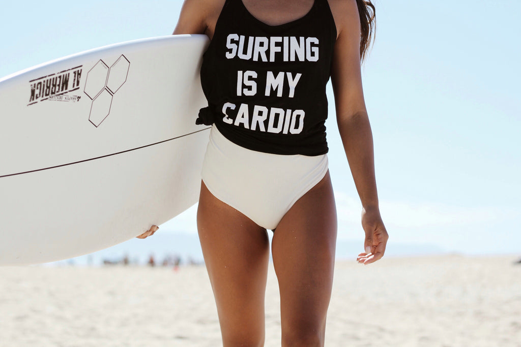 Surfing Is My Cardio - Women's Flowy Tank